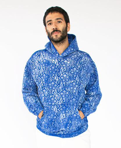 "DYZ" Blue & White Premium Lace Hoodie